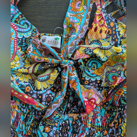 NWT ✨ Boho Front Knot Dress 👗 Adjustable Front knot - Picture 6 of 6